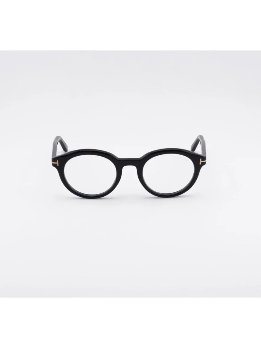 Tom Ford FT6061-B 001 Eyeglasses Black 50mm Round Frame, Blue Light Block